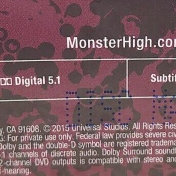 Monster High Scaremester Collection DVD Universal 18 Episodes 2015 Kids Children - Picture 6 of 9